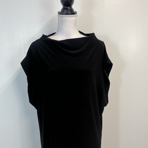 KamaliKulture Dress Tunic Women's Size M Black Stretch Slinky Cocktail Dinner - Picture 2 of 7